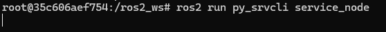 Running the service node to show the example of the simpler problem.