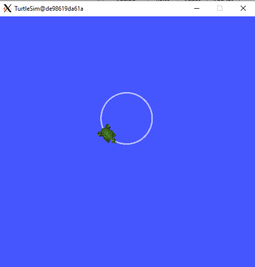 Turtle moving in circles.