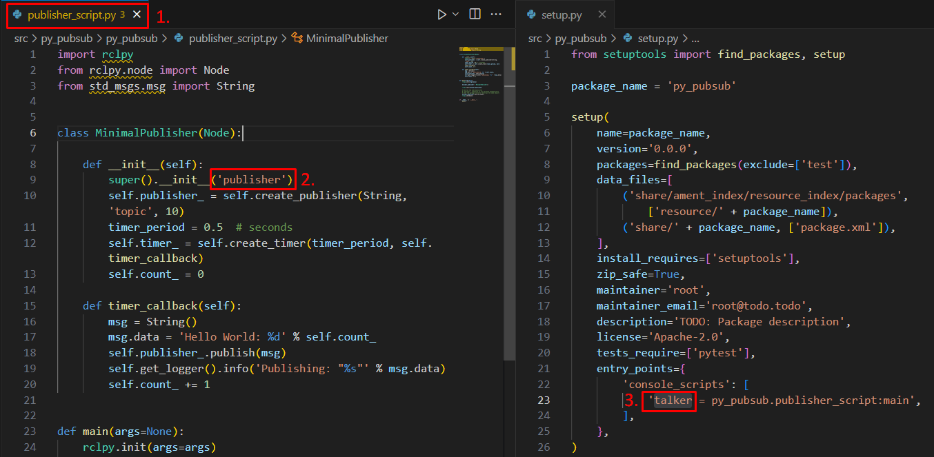 Differences among script name, node name and executable name.