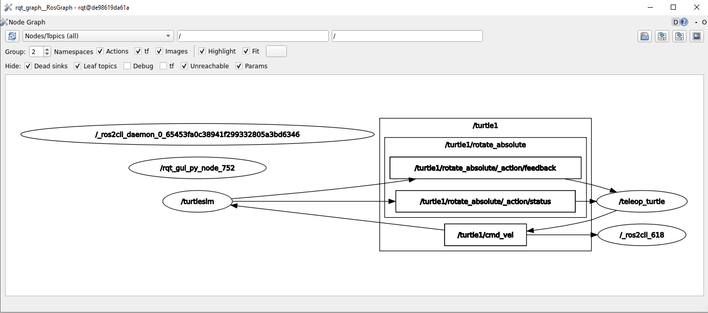 rqt_graph including the ros topic echo node.
