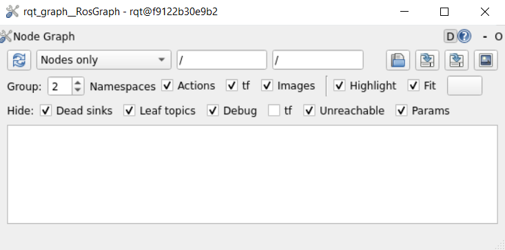 Empty rqt_graph.